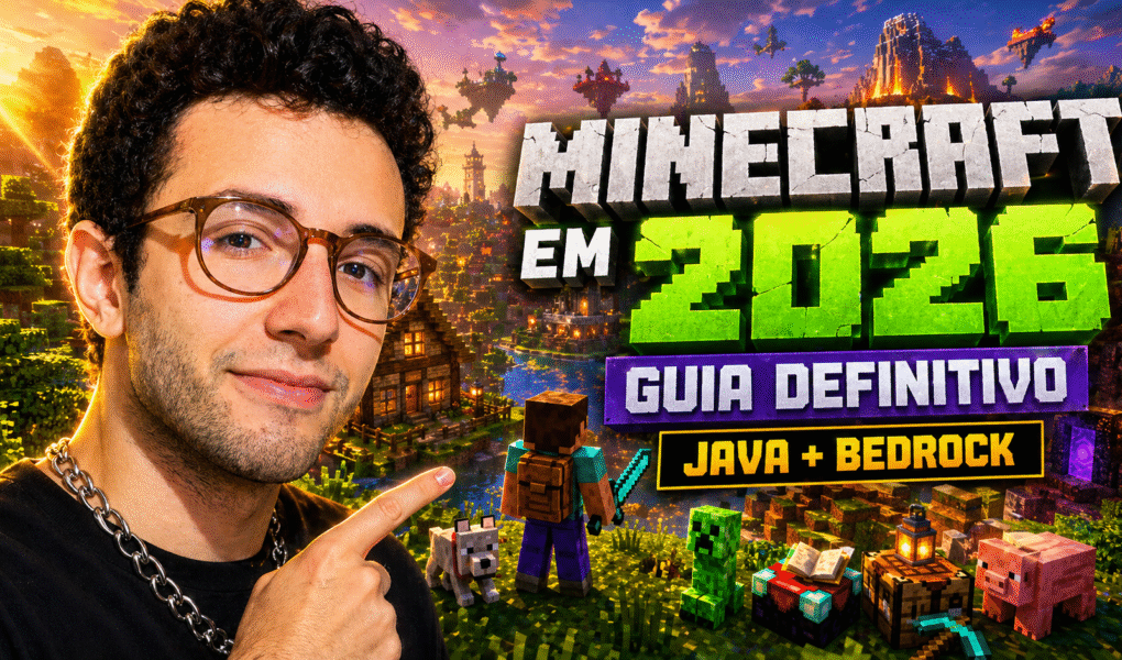 Guia definitivo de Minecraft em 2026 (Java e Bedrock): por onde começar e o que mudou nas versões 26.x