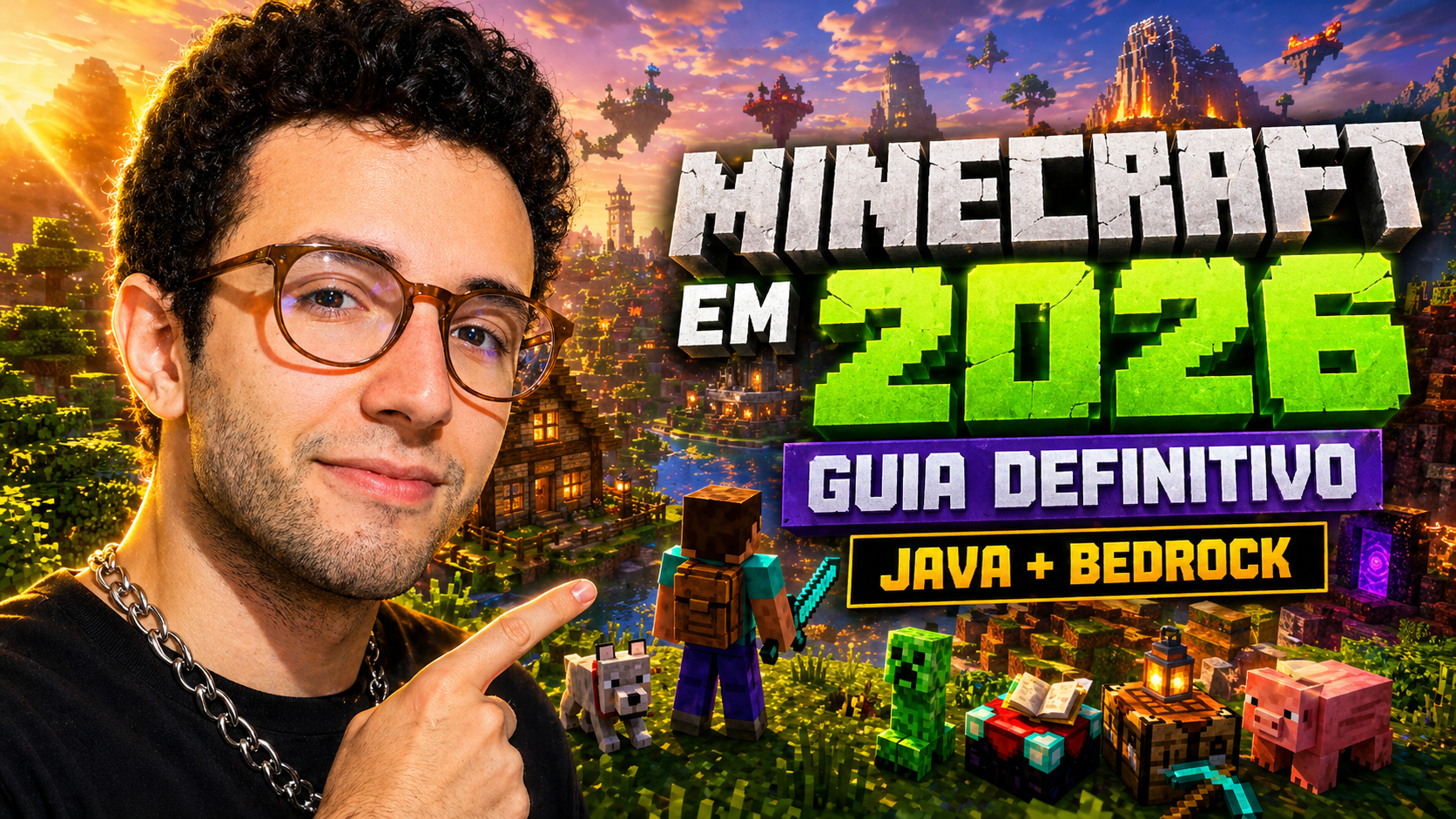 Guia definitivo de Minecraft em 2026 (Java e Bedrock): por onde começar e o que mudou nas versões 26.x